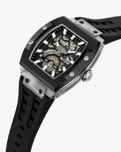 Skeleton Automatic Silicone Watch><noscript><img width=