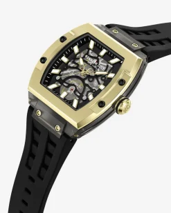 Skeleton Automatic Silicone Watch><noscript><img width=