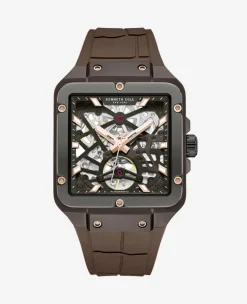 Skeleton Automatic Silicone Watch>Kenneth Cole Clearance