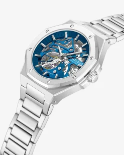 Skeleton Octagonal Automatic Bracelet Watch><noscript><img width=