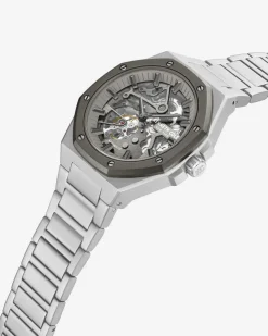Skeleton Octagonal Automatic Bracelet Watch><noscript><img width=