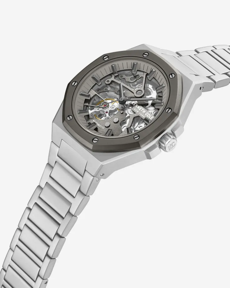 Skeleton Octagonal Automatic Bracelet Watch>Kenneth Cole