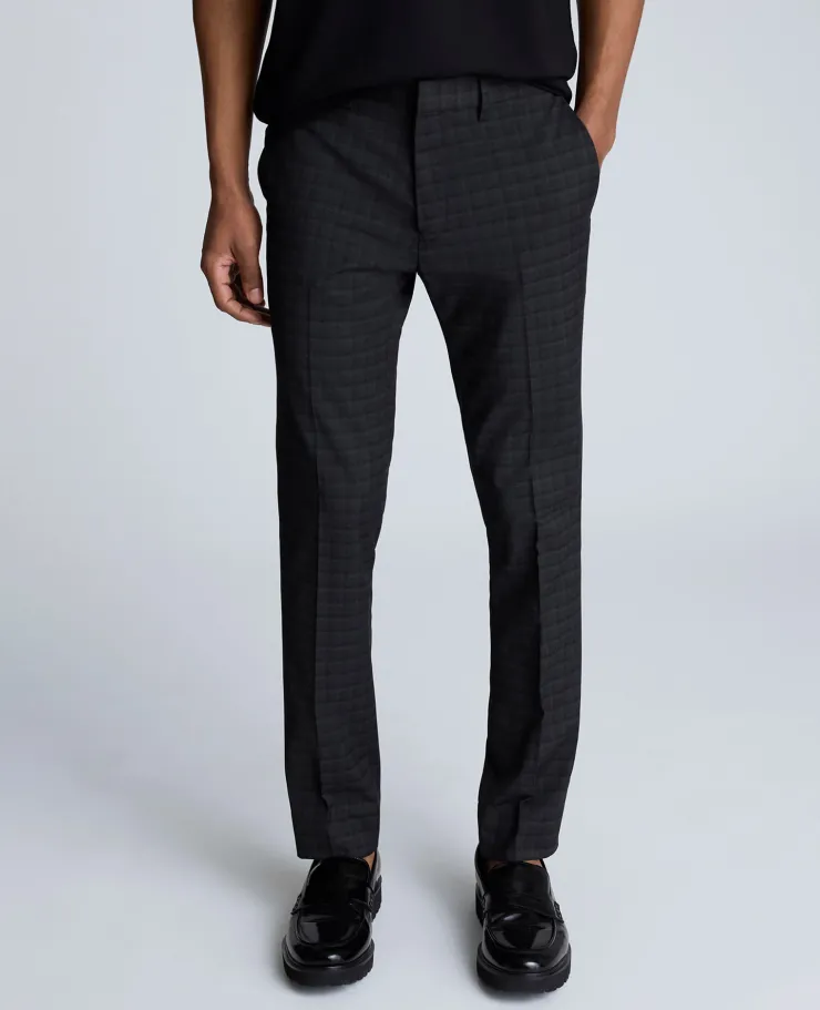 Skinny Fit Shadow Plaid Dress Pant>Kenneth Cole New