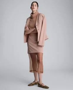 Sleeveless Mockneck Sweater with Shoulder Pads><noscript><img width=