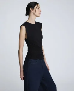 Sleeveless Side Rouched Knit Top>Kenneth Cole Sale