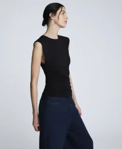 Sleeveless Side Rouched Knit Top>Kenneth Cole Sale