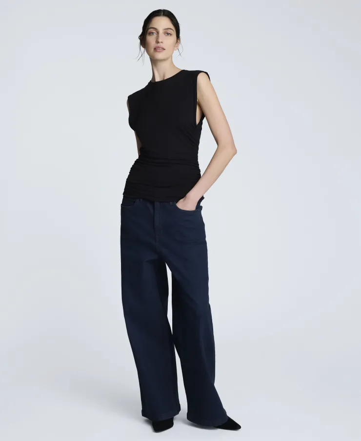 Sleeveless Side Rouched Knit Top>Kenneth Cole Sale
