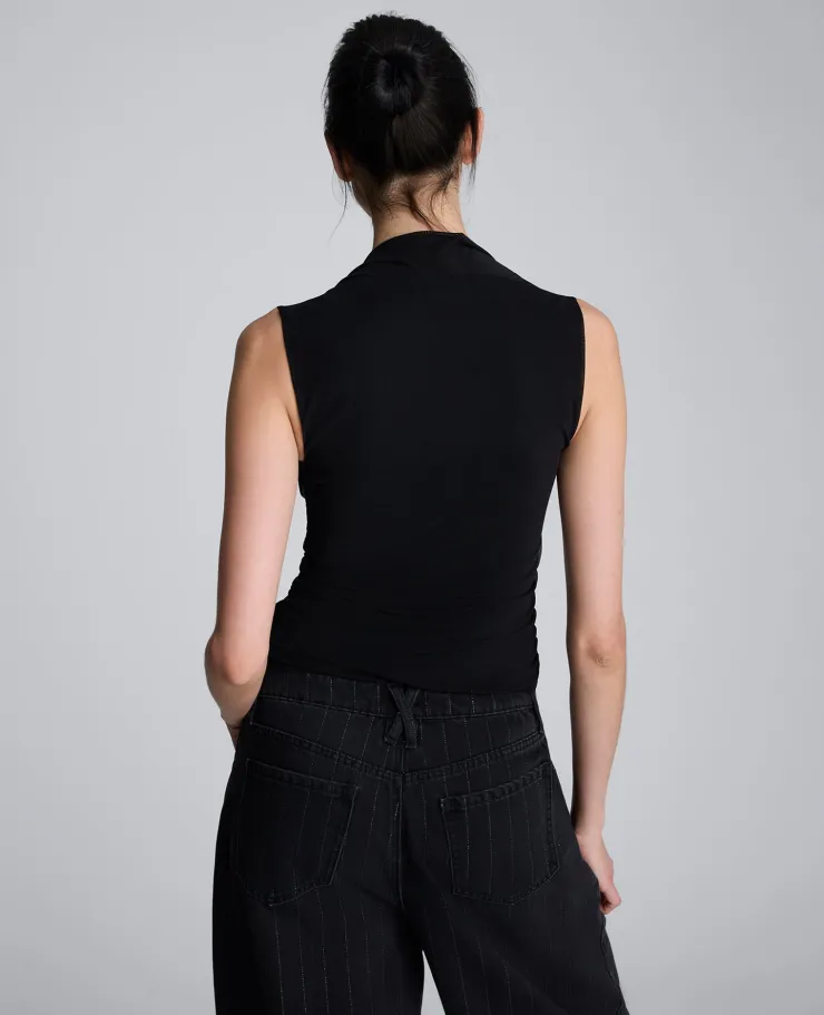 Sleeveless Square Neck Knit Mesh Top>Kenneth Cole Best