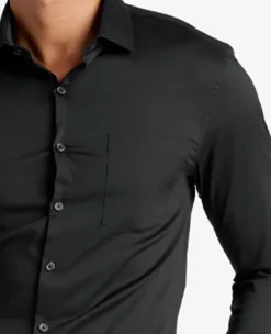 Slim Fit Sustainable Stretch Collar Solid Dress Shirt><noscript><img width=