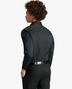 Slim Fit Sustainable Stretch Collar Solid Dress Shirt><noscript><img width=