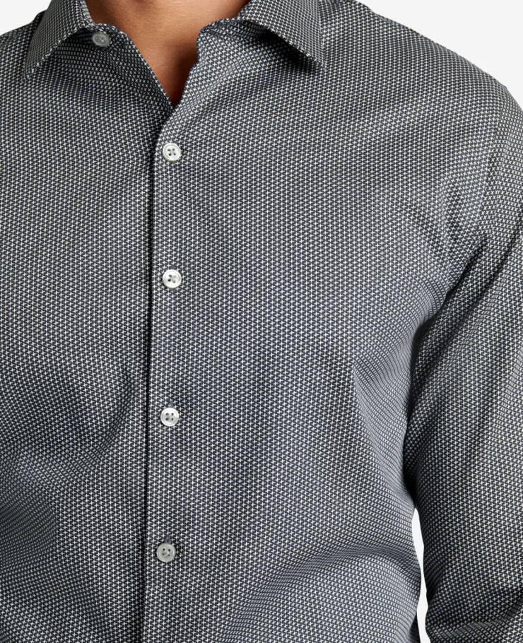 Slim-Fit Button-Down Stretch Dress Shirt with TEK FIT>Kenneth Cole New