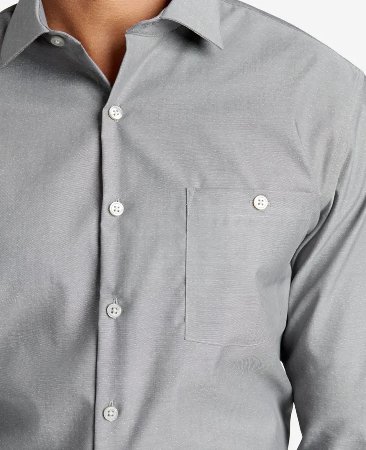 Slim-Fit Button-Down Stretch Dress Shirt with TEK FIT>Kenneth Cole New