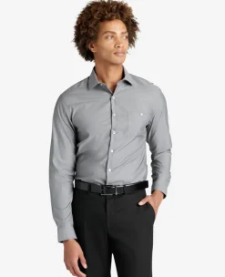 Slim-Fit Button-Down Stretch Dress Shirt with TEK FIT><noscript><img width=