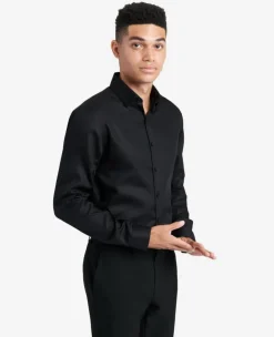 Slim-Fit Button-Down Stretch Dress Shirt with TEK FIT><noscript><img width=