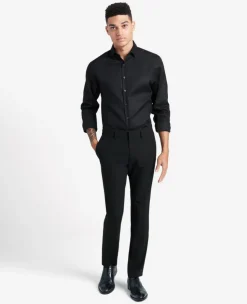 Slim-Fit Button-Down Stretch Dress Shirt with TEK FIT><noscript><img width=
