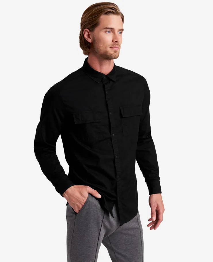 Slim-Fit Organic Stretch Denim Two Pocket Shirt>Kenneth Cole Clearance