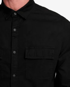 Slim-Fit Organic Stretch Denim Two Pocket Shirt><noscript><img width=
