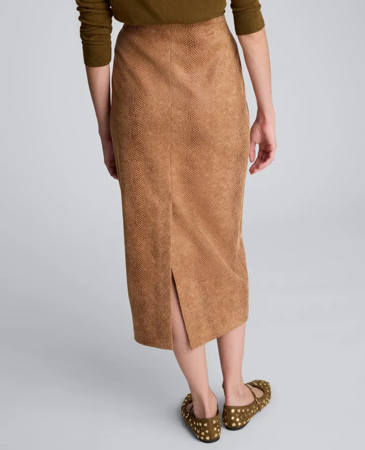 Snake Embossed Pull On Midi Skirt>Kenneth Cole Clearance