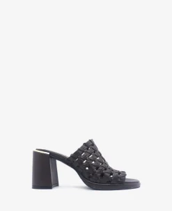 Solara Leather Woven Heel Sandal>Kenneth Cole Discount
