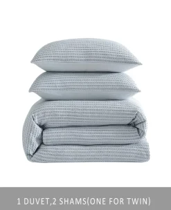 Solid Waffle Comforter Set><noscript><img width=
