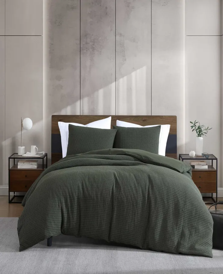 Solid Waffle Comforter Set>Kenneth Cole Outlet