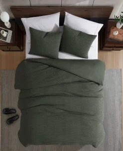 Solid Waffle Comforter Set><noscript><img width=