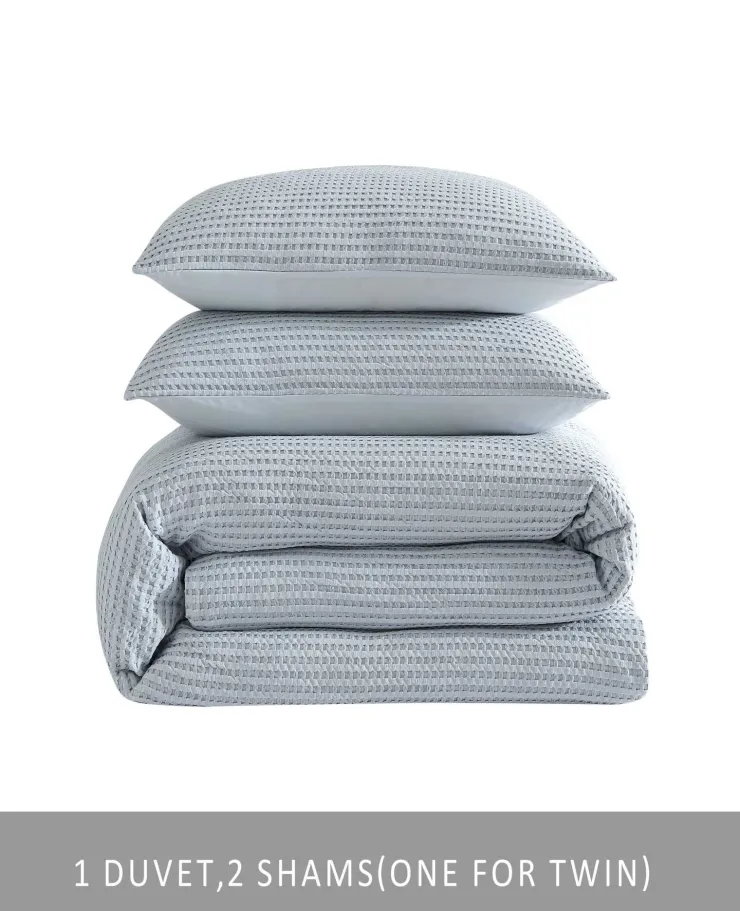 Solid Waffle Duvet Cover Set>Kenneth Cole New