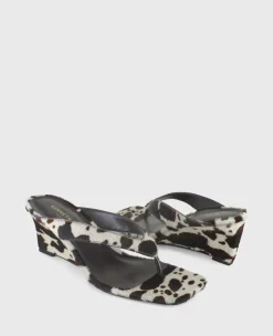 Susannah Calf Hair Thong Wedge Sandal><noscript><img width=