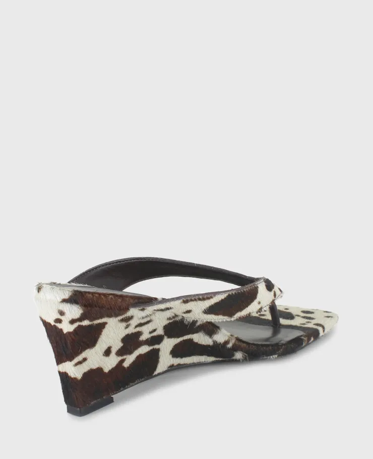 Susannah Calf Hair Thong Wedge Sandal>Kenneth Cole Sale