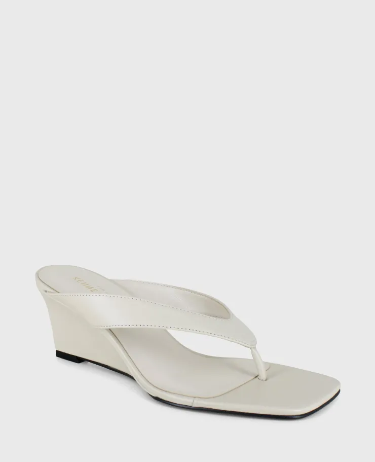 Susannah Leather Thong Wedge Sandal>Kenneth Cole Sale
