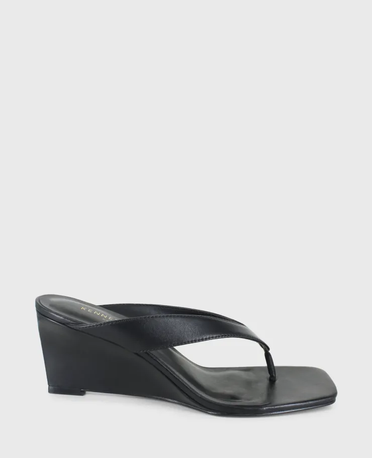 Susannah Leather Thong Wedge Sandal>Kenneth Cole Outlet