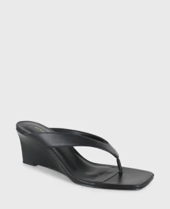 Susannah Leather Thong Wedge Sandal><noscript><img width=