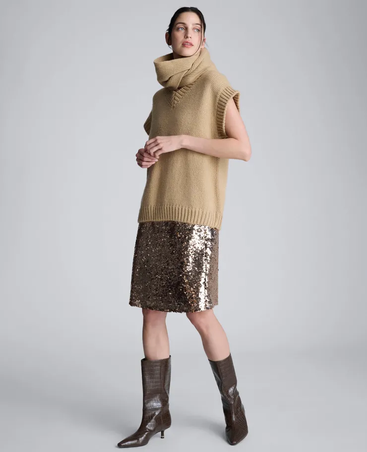 Sweater Vest With Detachable Scarf>Kenneth Cole