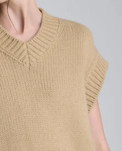 Sweater Vest With Detachable Scarf><noscript><img width=