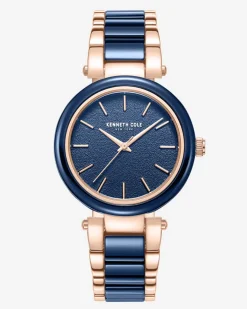 Two-Tone Classic Ceramic Bracelet Watch>Kenneth Cole