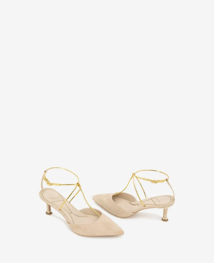 Umi T-Strap Suede Heel>Kenneth Cole Outlet