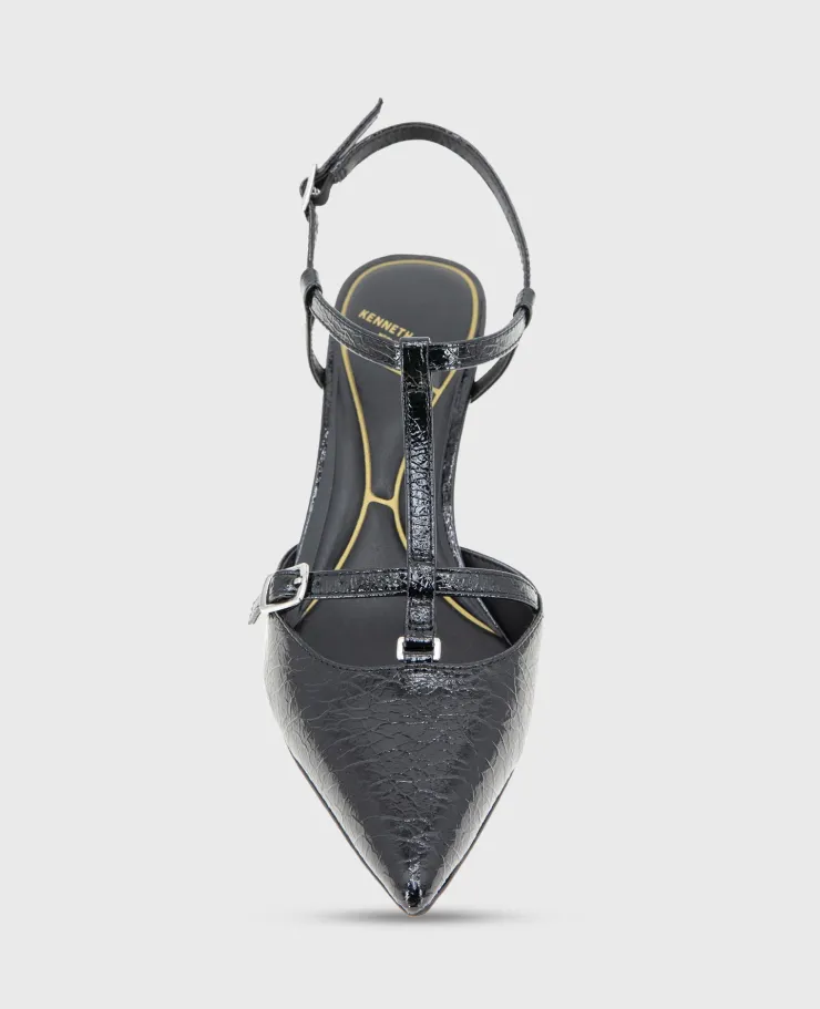 Urka Crinkle Patent Slingback Heel>Kenneth Cole Clearance