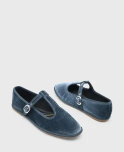 Verona Velvet T-Strap Mary Jane Flat><noscript><img width=