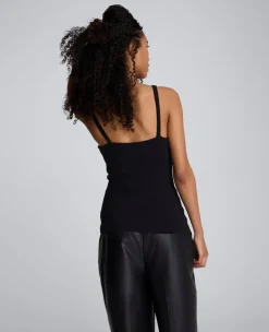 V-Neck Knit Tank><noscript><img width=