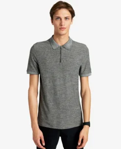 Zip-Up Knit Polo><noscript><img width=