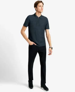 Zip-Up Knit Polo><noscript><img width=